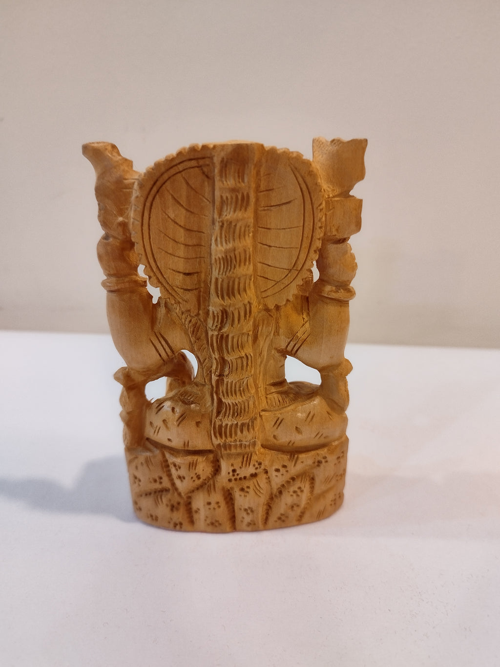 Five-inch wooden Hanuman Prabhat for spiritual faith composed of Kadam wood