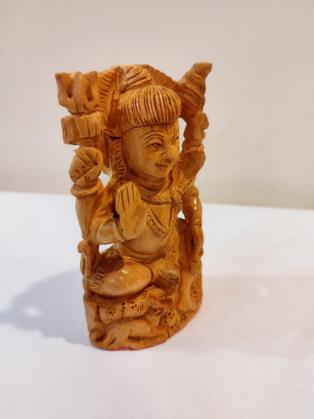 Wooden Hanuman Prabhat Five-inch for spiritual faith composed of Kadam wood