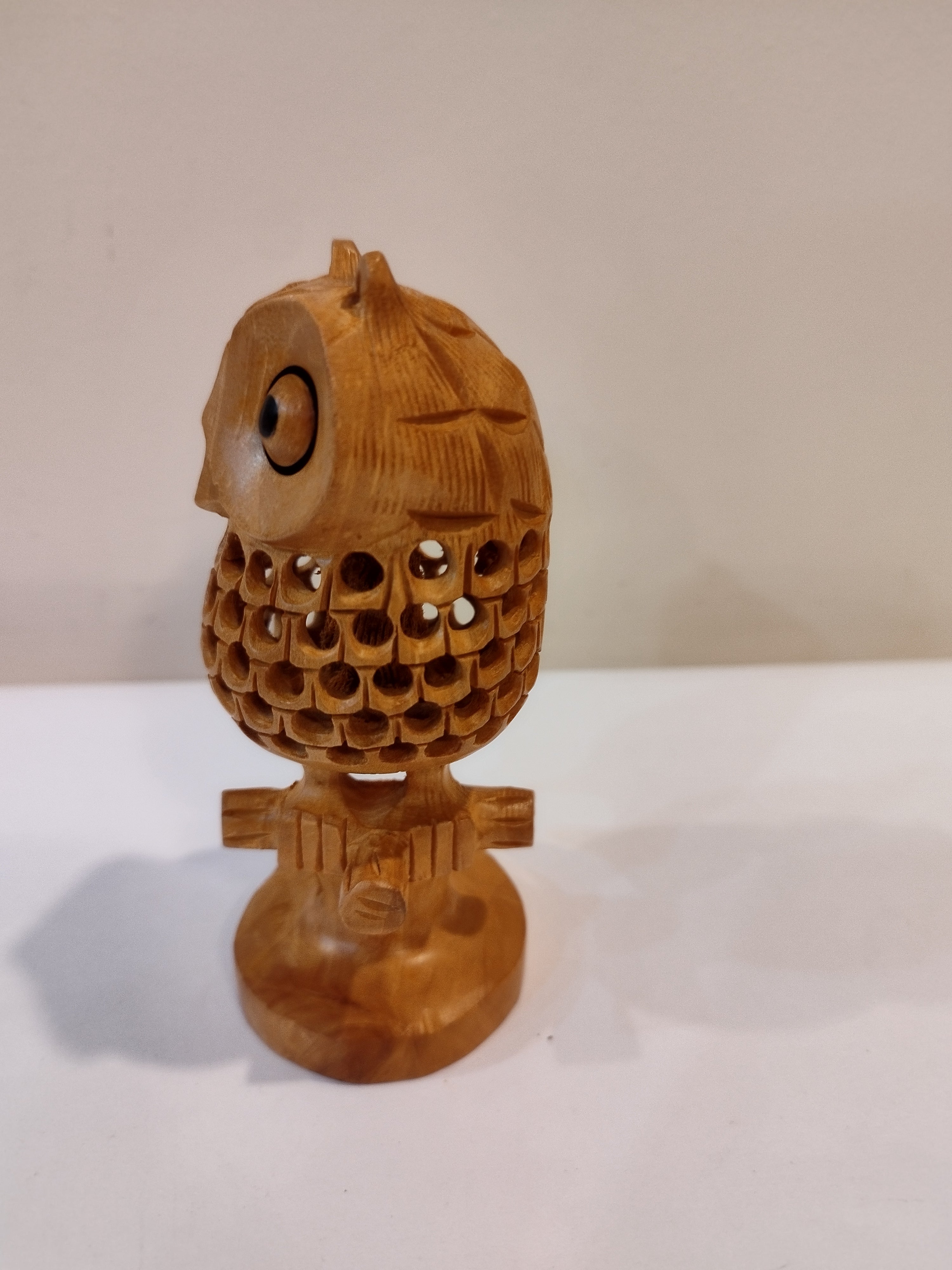 Handcrafted Kadam Wood Owl Statue - Maa Laxmi Carrier - 5 Inch