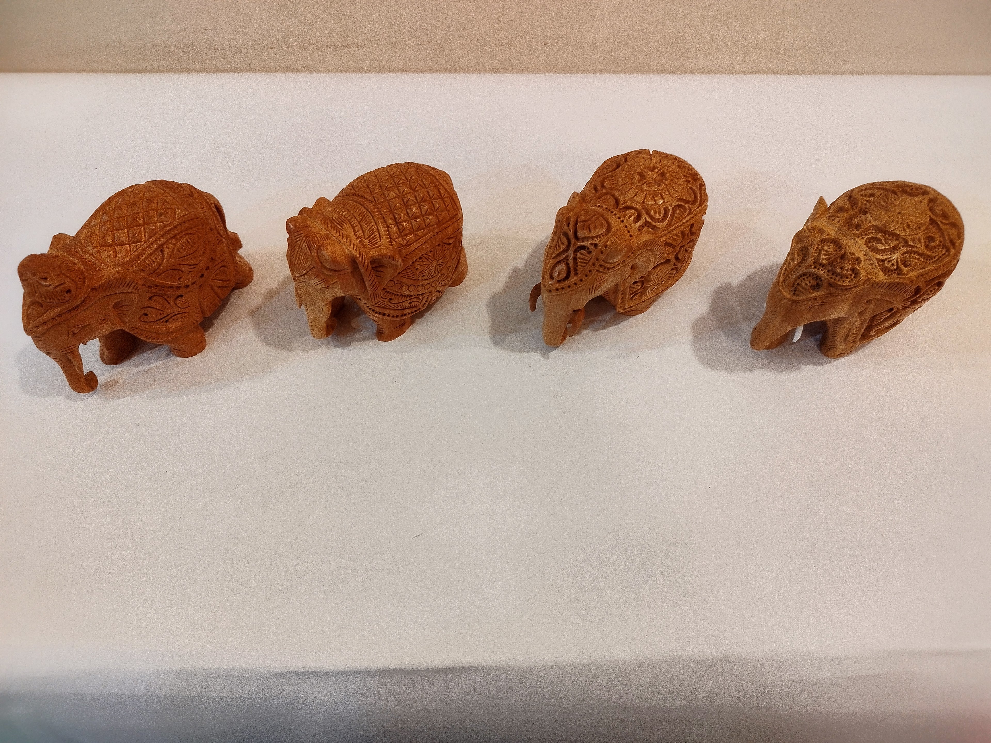 Handcrafted Kadam Wood Elephant in different Figurine (Any one piece Spiritual Decor