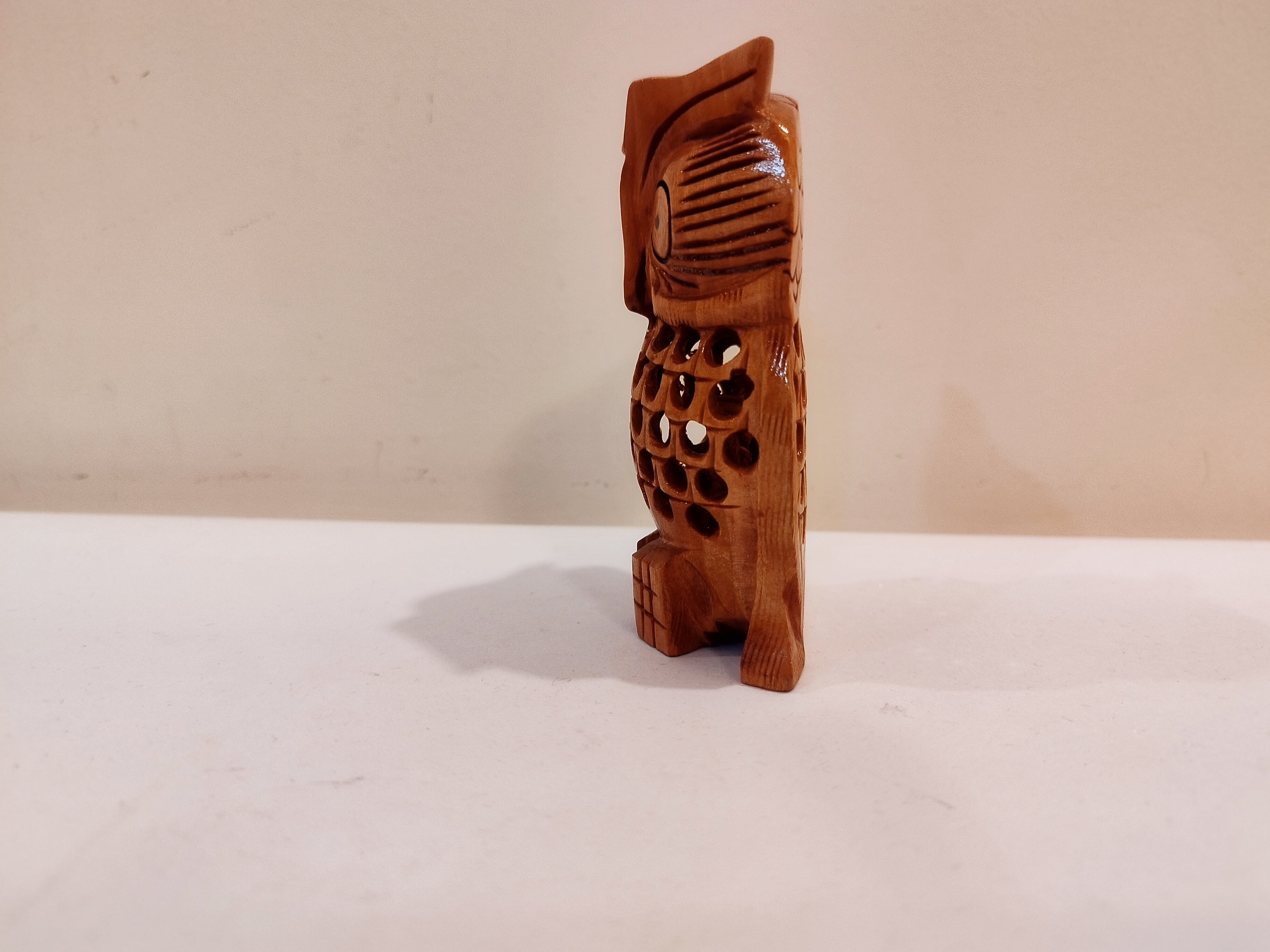 An owl one piece, mother and baby onyx inlay- 3 Inches