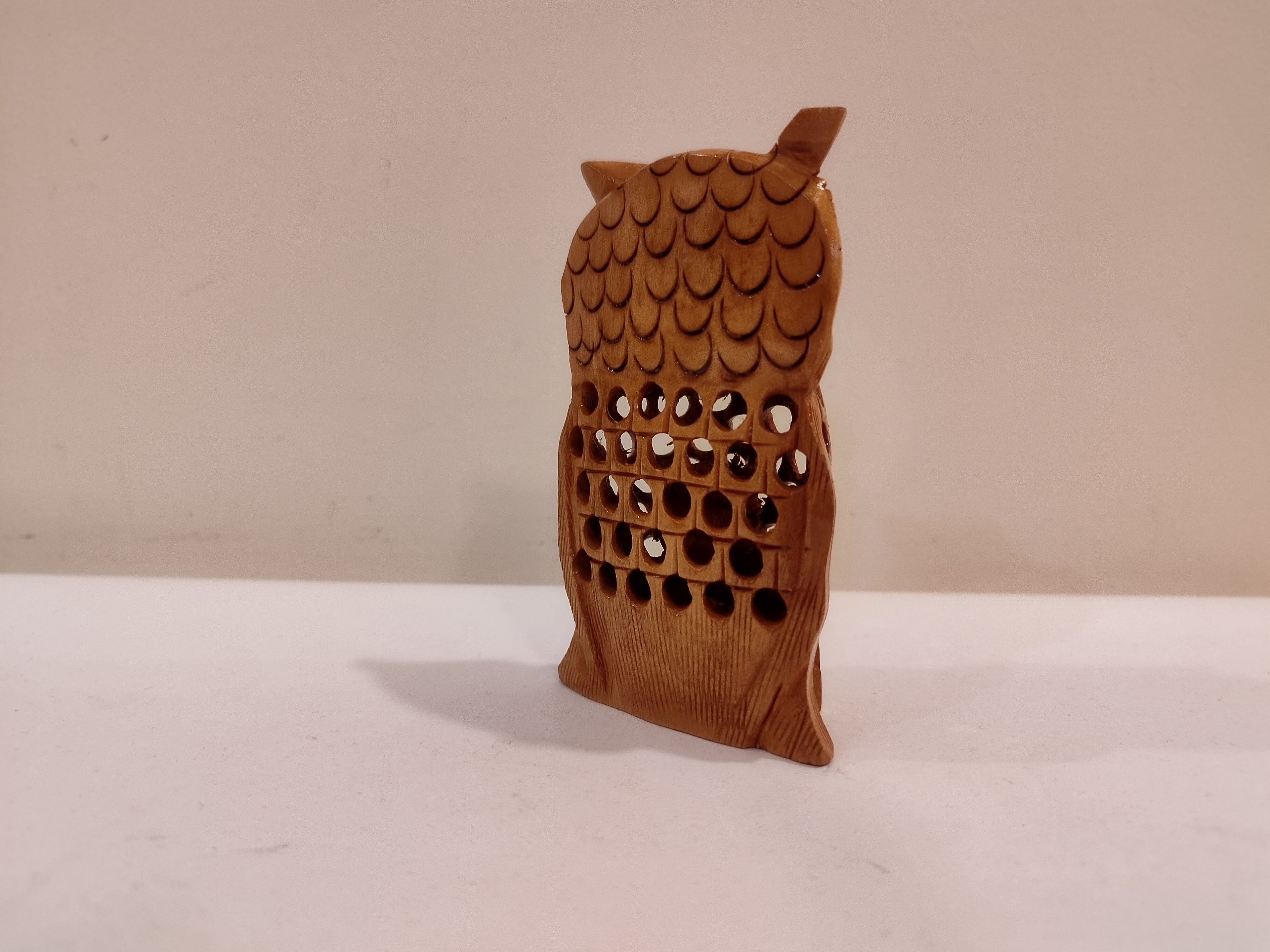 An owl one piece, mother and baby onyx inlay- 3 Inches