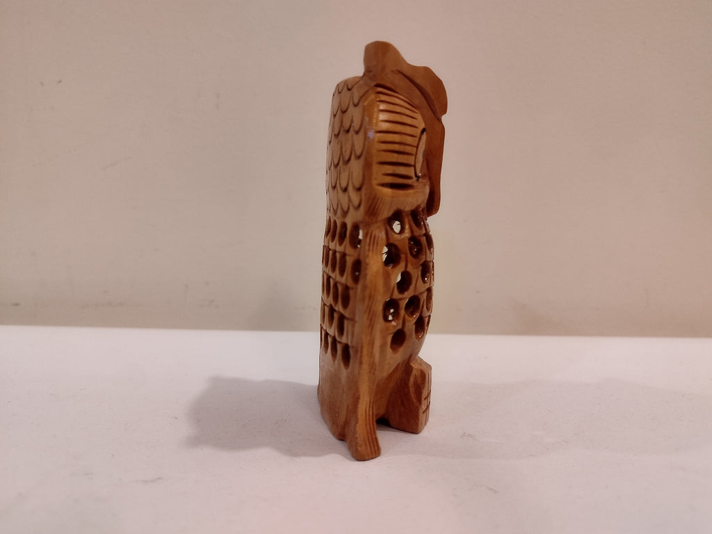 An owl one piece, mother and baby onyx inlay- 3 Inches