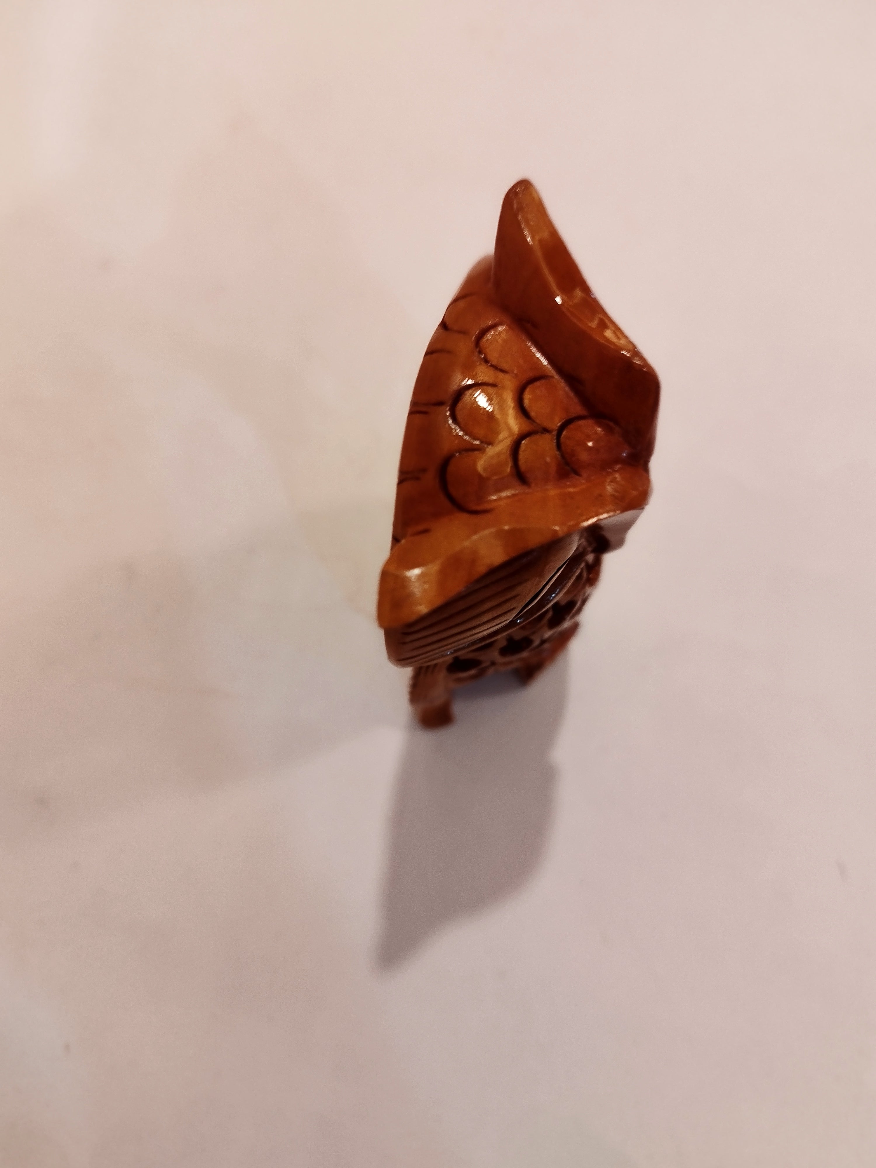 An owl one piece, mother and baby onyx inlay- 3 Inches