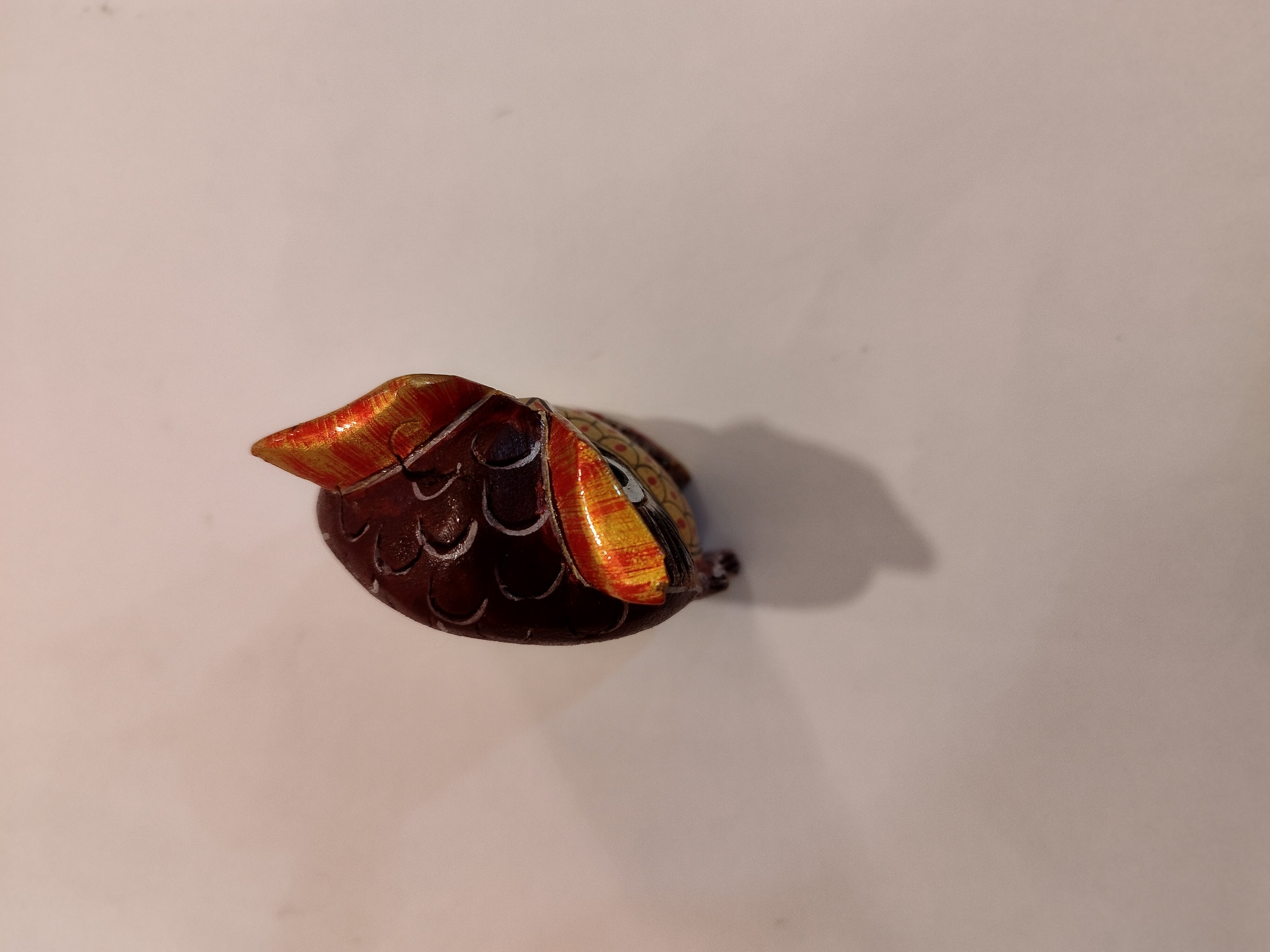 Handcrafted Kadam Wood Owl Painted Black Figurine- 3 Inches: Spiritual Home Decor