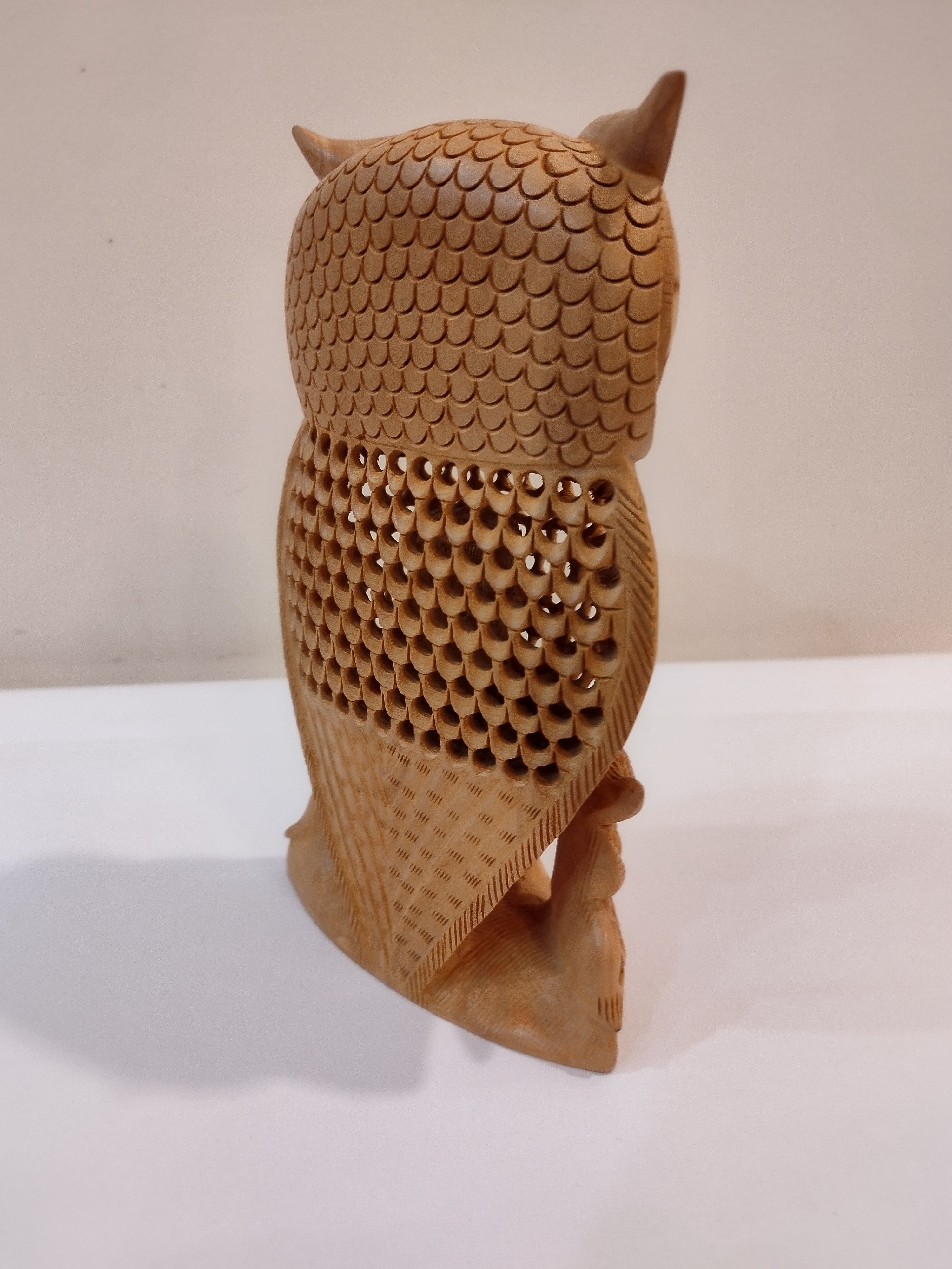 An owl one piece, mother and baby onyx inlay