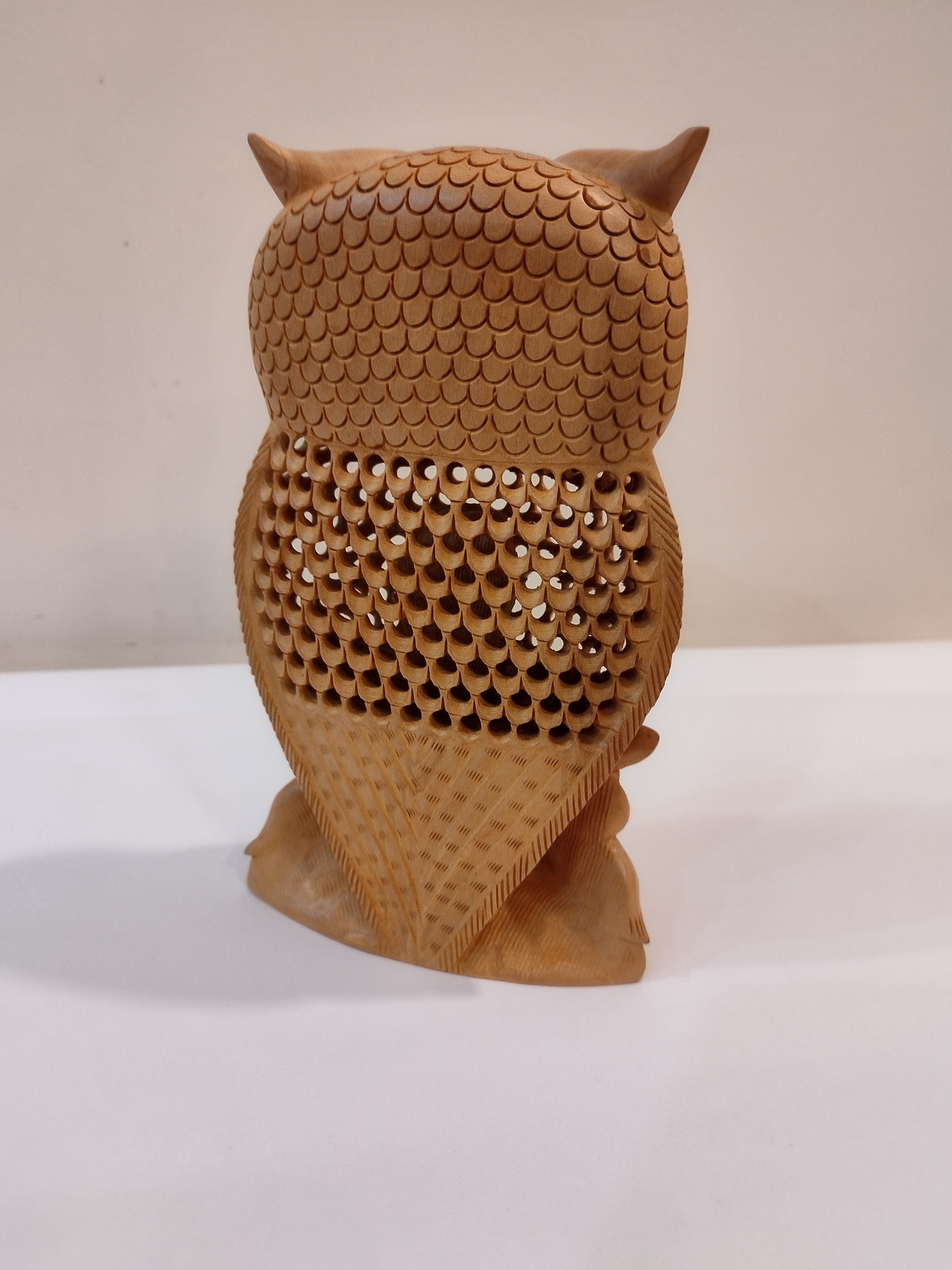 An owl one piece, mother and baby onyx inlay