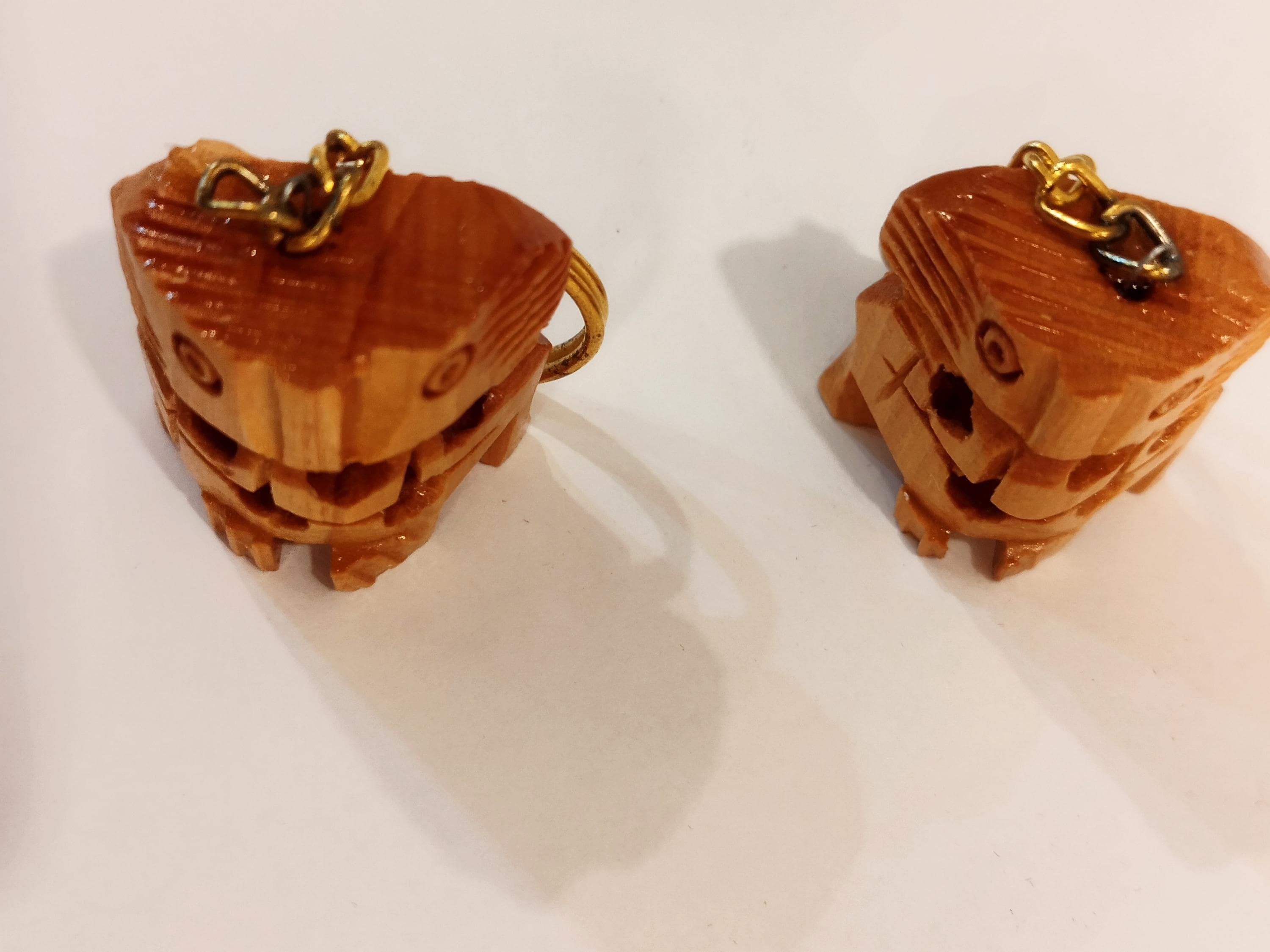Handcrafted kadam wood owl key chain set of 5 : spiritual decor, prosperity gift