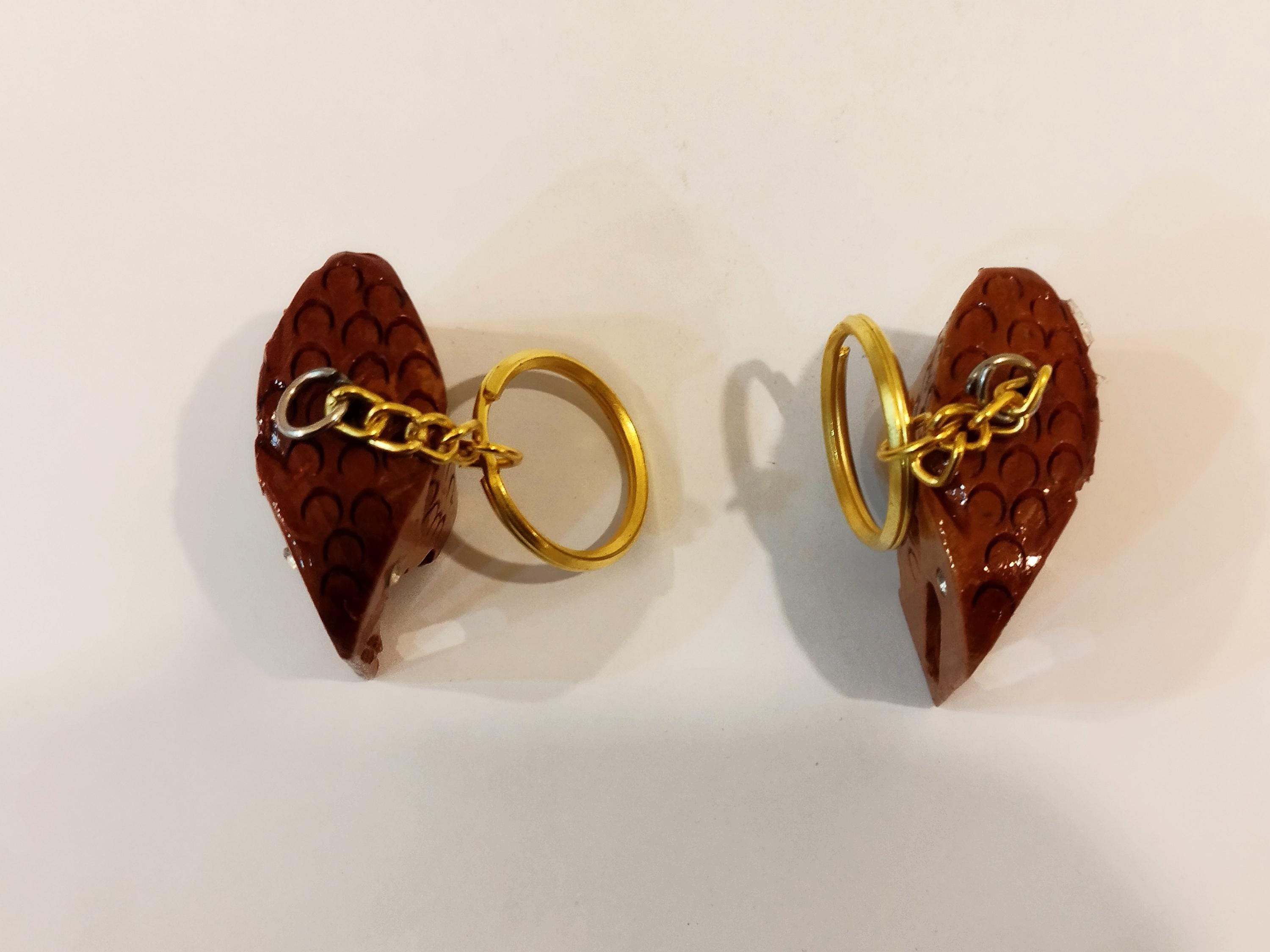 Hand carved kadam wood elephant key chain set of 5 : gifting and personal use