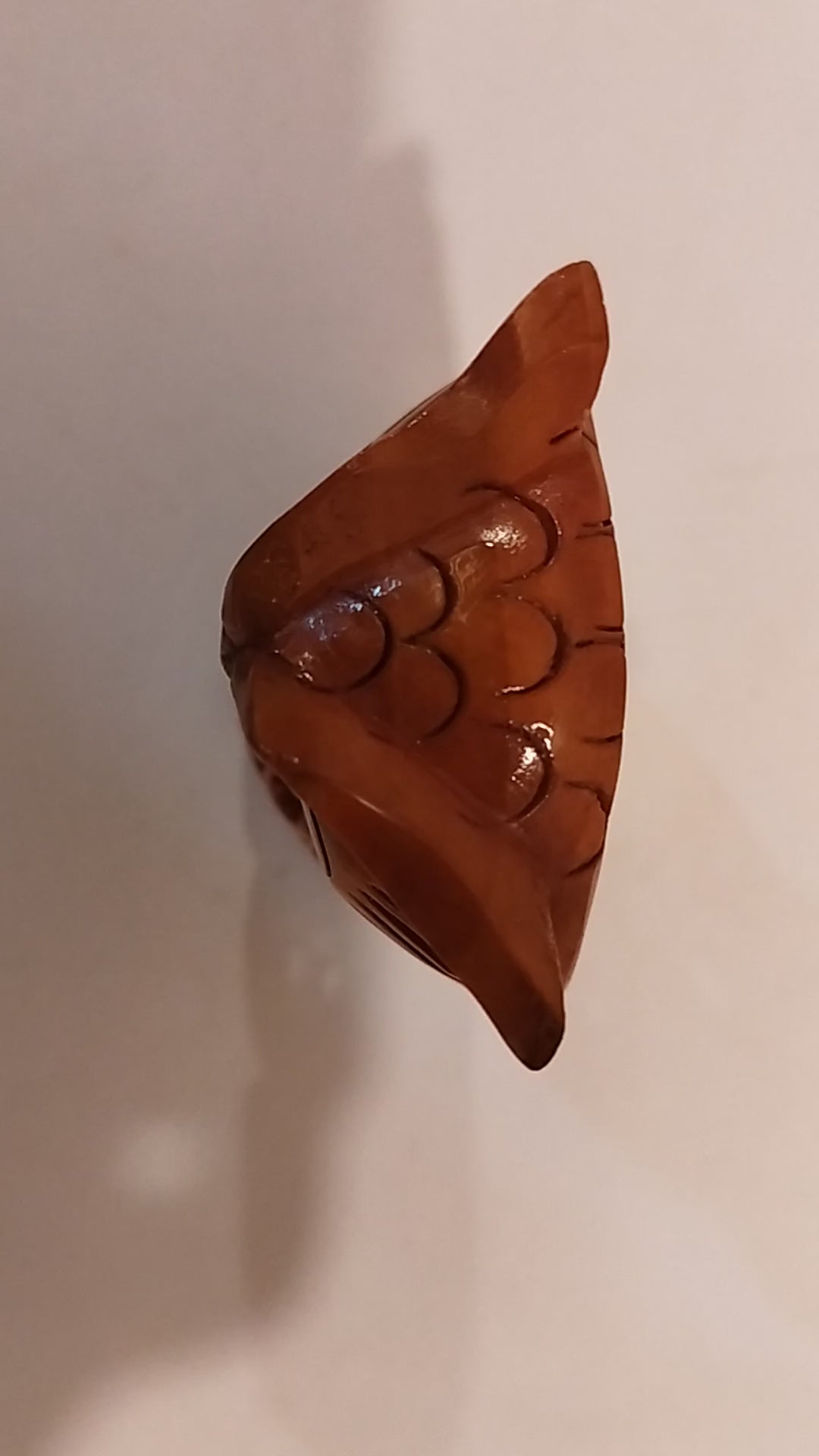 An owl one piece, mother and baby onyx inlay- 3 Inches