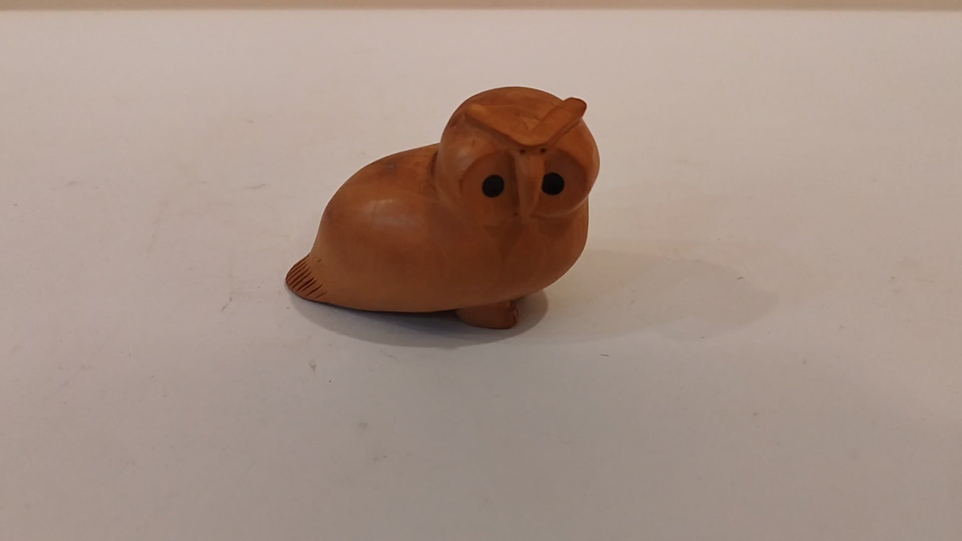 Handcrafted Kadam Wood Owl Figurine-3 Inches: Spiritual Decor, Prosperity Gift